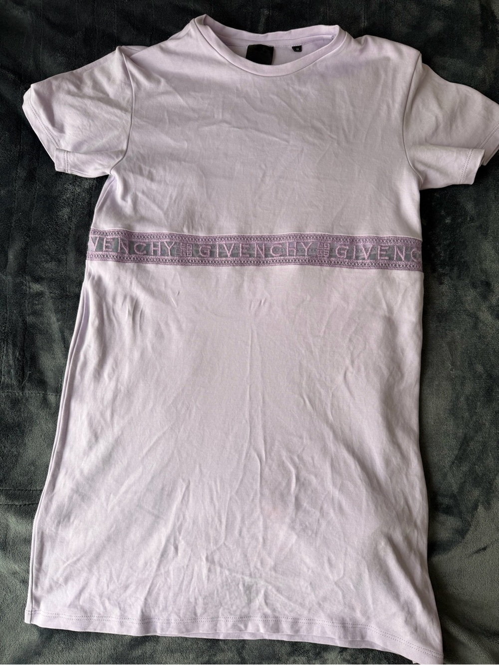 Givenchy Lavender Logo Band Tee Dress